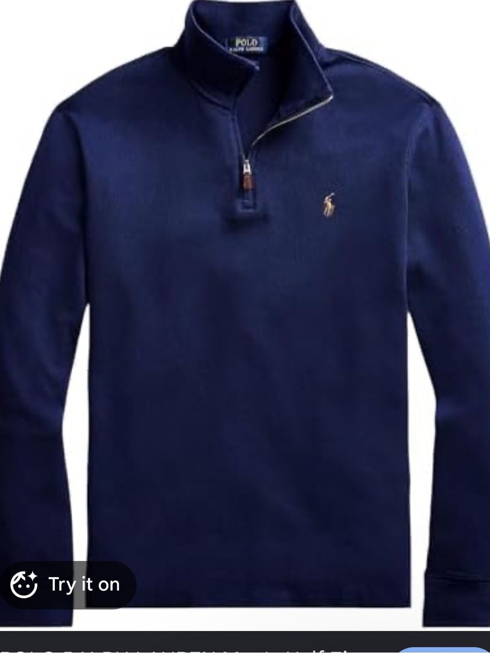 Polo by Ralph Lauren Navy Quarter-Zip Pullover Sweater LIKE NEW!!